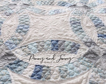 Custom Made Double Wedding Ring Quilt