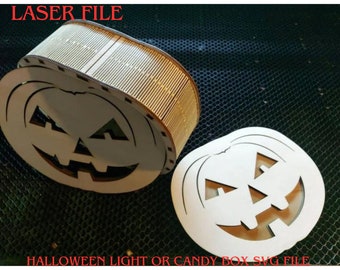 Halloween light or candy box svg file 4mm