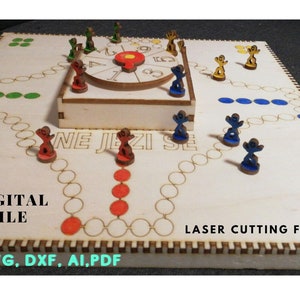 Ludo Board Game Laser cut file 4mm,SVG, DXF, AI, pdf Ludo Board Laser Cut, Family Game, Laser cut files