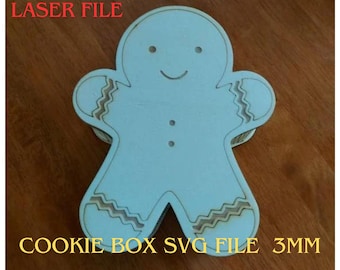 Cookie box svg file 3mm