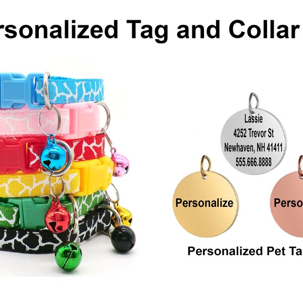 Customized Stainless Steel Pet ID Tag And Collar  Dog ID Tag Collar Pet ID Tag Gold -Silver-Rose Gold Tags Adjustable Retractable- HG6