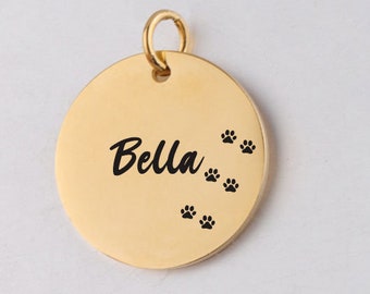 Custom Name Pet Tag Personalized Dog Collar Pearl Dog Collar Custom Dog Tag Engraved Dog Tag Personalized Tag Cat ID Tag Dog Name Tag-P57