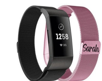 Milanese loop For fitbit charge 3 stainless steel watch Milanese Magnetic Loop Band Strap Stainless Steel Bracelet For Fitbit Charge 3 4- X1