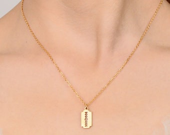 Razorblade Necklace Etsy