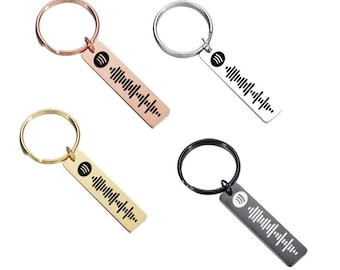 Spotify Code Scan Keychain - Personalized Music Code Gift for Music Lovers, Custom Spotify Code for Birthday, Anniversary, Valentines Day