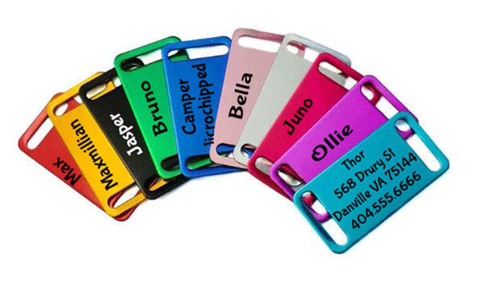 Customized Pet ID Tag Slide on Dog ID Tag Slide on Collar Pet Etsy