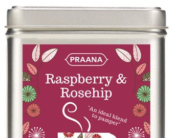 PRAANA TEA - Ceylon Black Tea with Real Rosehip and Raspberry Pieces