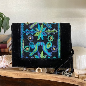 Vintage Embroidered Velvet Purse by Sant&#39; Angelo for Calderon
