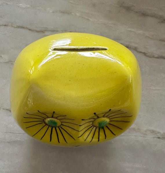 Vibrant Baldelli Ceramic Owl Bank - Italy - Etsy