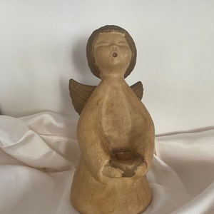 Vintage Thun Ceramics Italy Angel Figurine or Candleholder