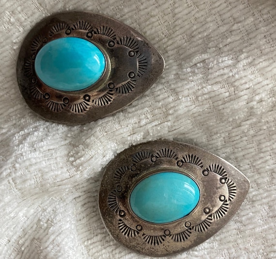 Navajo Sterling and Turquoise "BAL Sterling" Stat… - image 3