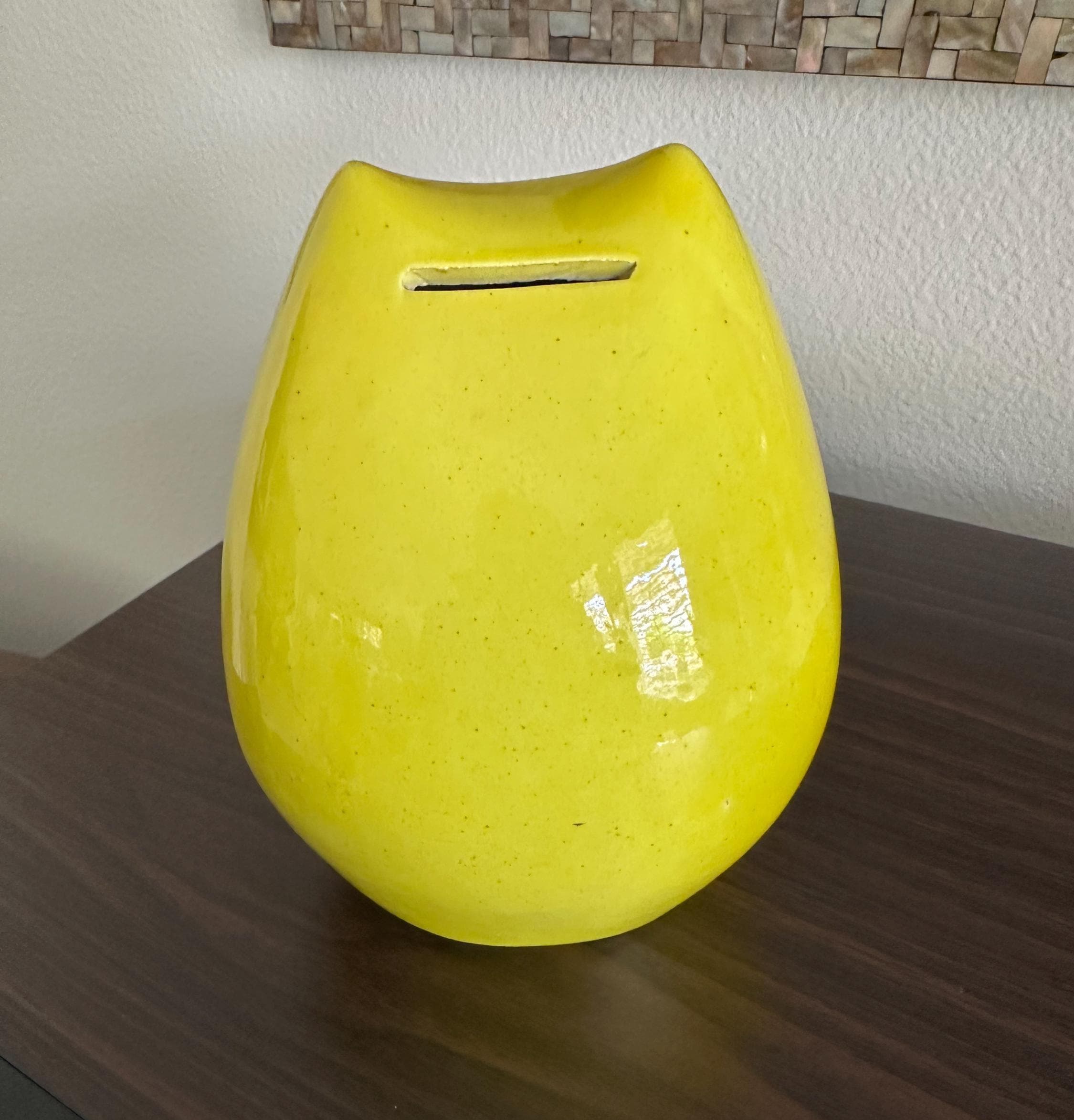 Vibrant Baldelli Ceramic Owl Bank - Italy - Etsy