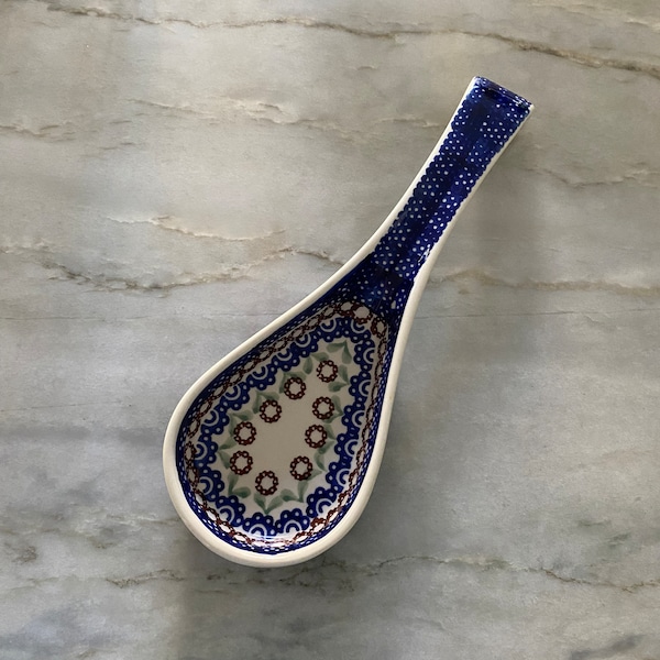 Boleslawiec Stoneware - Polish Pottery Spoon Rest - Poland