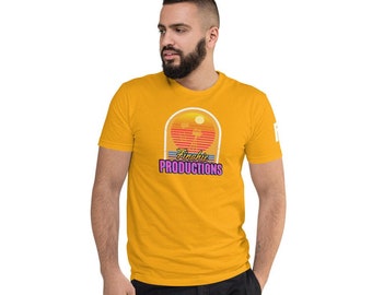 Finchie Productions Retro camiseta de manga corta ajustada - amarillo