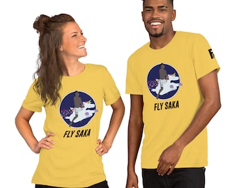 Fly Saka Pastels camiseta unisex de manga corta