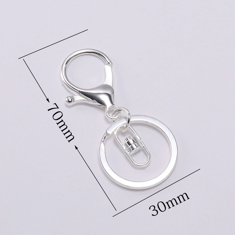 5pcs/lot Gold Silver Keychain Ring 30 Mm Key Ring Long 70 Mm Etsy