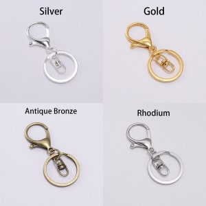 5 stks/partij Goud Zilver Sleutelhanger Ring 30 mm Sleutelhanger Lange 70 mm Karabijn Sleutelhaak Ketting Voor Sieraden Maken Bevindingen Levert afbeelding 3