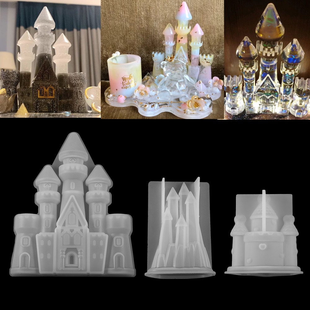 Princess Castle Epoxy Resin Molds Villa UV Resin Molds Silicone Christmas  House Epoxy Moulds for Diy Jewelry Making Finding 