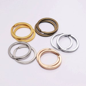 10 Teile / los 25 28 30mm Gold Silber Runde Schlüsselring Llaveros Verschluss Zubehör Schlüsselanhänger Split Ring Überzogener Schlüsselring für Schmuckherstellung Bild 9