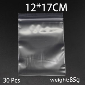 100Pcs/lot 57/68/710cm Bulk Thick Jewelry Packaging Zip Zipped Lock Reclosable Plastic Poly Clear Bags Supplies zdjęcie 9