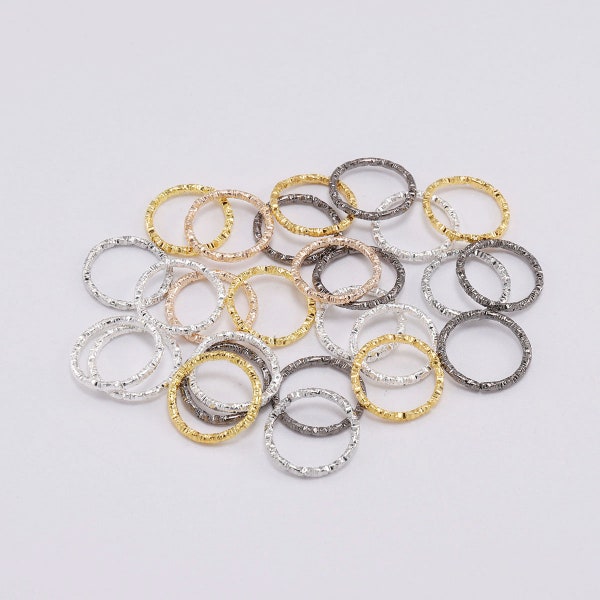100pcs/lot 8 10 15 18 20 mm Silver Gold Jump Rings Round Twisted Split Rings Connectors For Diy Jewelry Finding Making Supplies