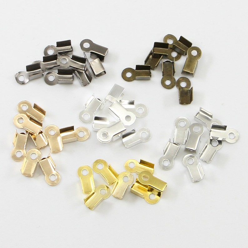 200pcs/lot Brass End Fasteners for Rhinestone Chain Fold Over Etsy