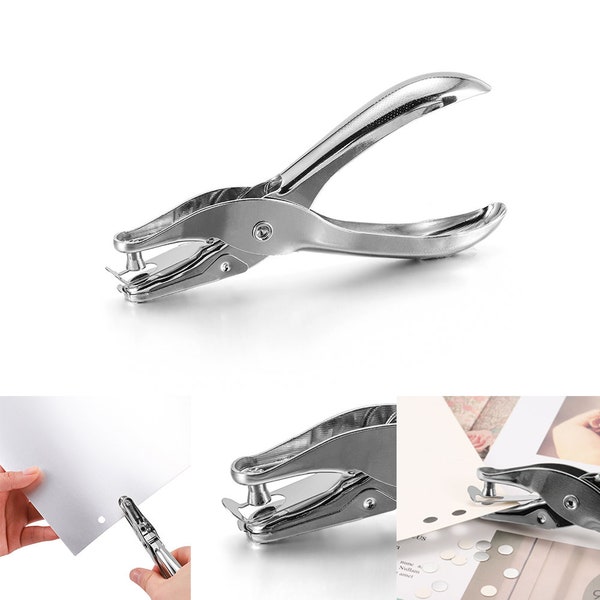 1 Pcs Metal Hand Held Punch Pliers Round Hole Puncher Paper Cut Single Hole Tools For Crafts Punching Accessories