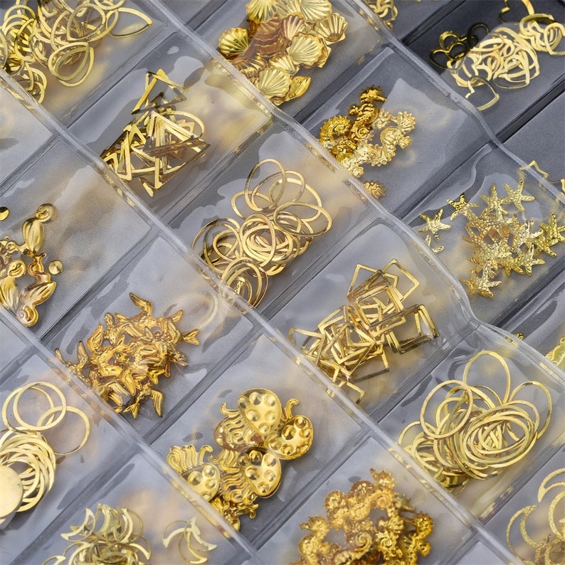 5 Styles Gold Epoxy Resin Fillers Mix Glitter Metal Filling Etsy