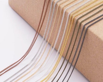 5 m / los Silber / Gold / Bronze überzogene Halsketten-Ketten für Schmuckherstellungs-Befunde Materialien handgemachte DIY Halsketten-Ketten-Versorgungsmaterialien