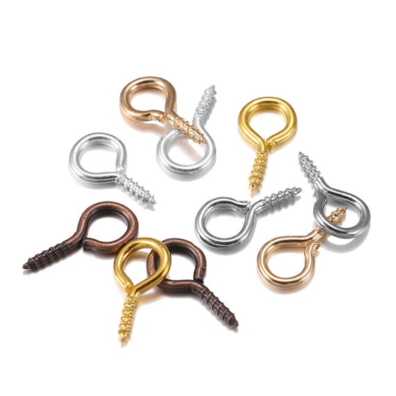 Mini Screw Eye Pin Eye Pin Eyelets Screw Hooks Threaded Clasp