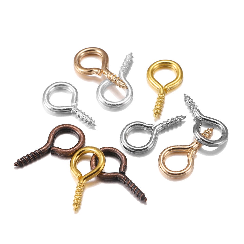 Metal Small Eye Hook Screw Pins Tiny Eye Pins Gold Silver Clasp Hooks  Connector For Handmade DIY Jewelry Making Findings From Familyflooring,  $39.2