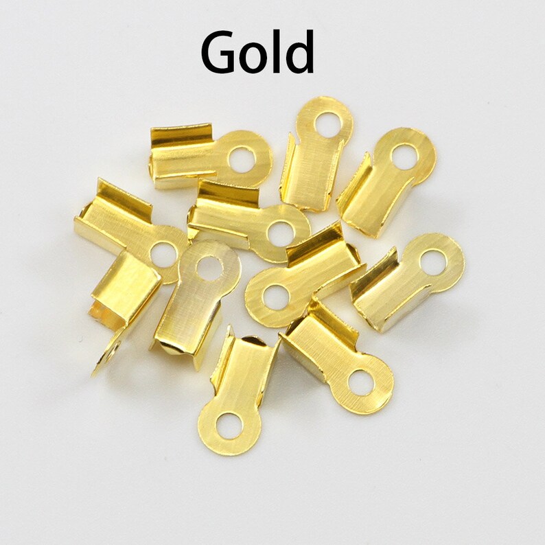200pcs/lot Brass End Fasteners for Rhinestone Chain Fold Over Etsy