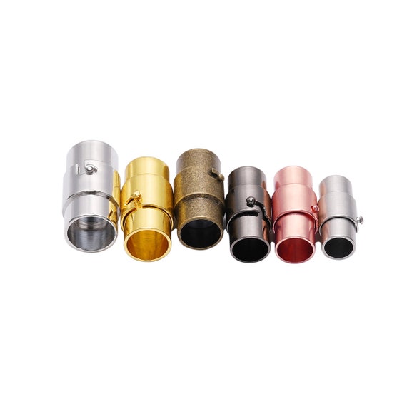 10pcslot Gold Silver Strong Magnetic Clasps 3 4 5 6 8 10 mm Leather Cord Bracelet Connectors For DIY Jewelry Making Accessories