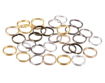 200 pz/lotto 4 6 8 10 12mm Anelli di Salto Aperti Doppi Loop Oro Argento Colore Split Rings Connettori per creazione di gioielli Forniture Fai da te