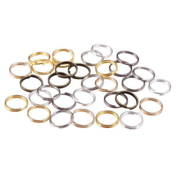 200pcs/lot 4 6 8 10 12mm Open Jump Rings Double Loops Gold Silver Color Split Rings Connectors For Jewelry Making Supplies DiY