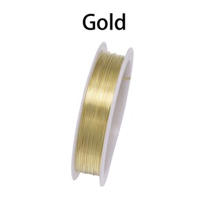 1 rotolo robusto filo di rame in lega d'oro diametro 0.2 0.3 0.4 0.5 0.6 0.7 0.8 1 mm filo filo di metallo per perline fai da te creazione di gioielli Gold
