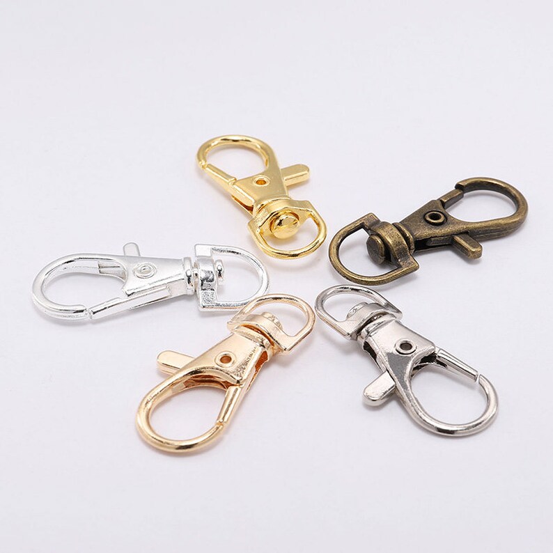 50Pcs Lobster Clasp Keyring Trigger Clip Key Chain Ring Holder 10/12/14mm Hooks 50Pcs Lobster Clasp Keyring Trigger Clip Key Chain Ring Holder 10/12/14mm Hooks