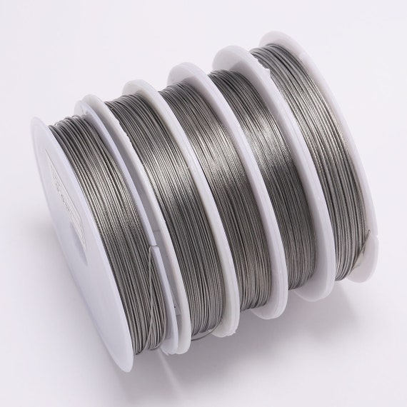 1 Roll/lots 0.3/0.45/0.5/0.6mm Resistant Strong Line Stainless Steel Wire  Tiger Tail Beading Wire For Jewelry Making Finding