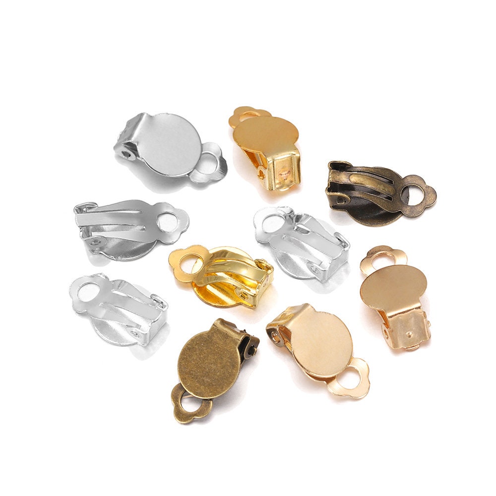 Gold filled clip on earring best sale findings
