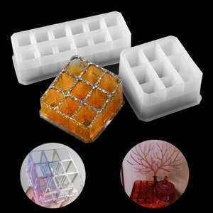 1Pcs Lipstick Storage Box Silicone Casting Molds Mixed Style Epoxy Resin Molds For DIY Jewelry Making Supplies Accessories