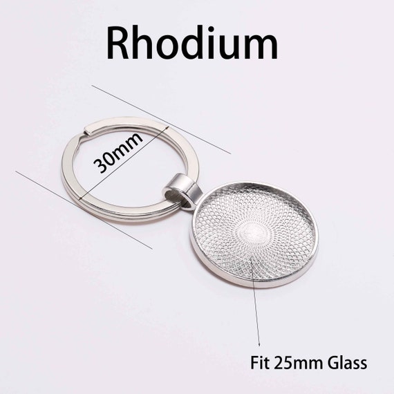 5pcs keyring Keychain With Pendant Bezel Blank Fit 25mmCameo Glass Cabochon Base 5pcs keyring Keychain With Pendant Bezel Blank Fit 25mmCameo Glass Cabochon Base