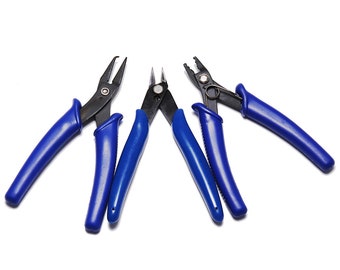 Multifunction Split Ring Opener Pliers Jewelry Beading Crimping Crimper Pliers Tool With Mini Diagonal Pliers DIY Hand Tools