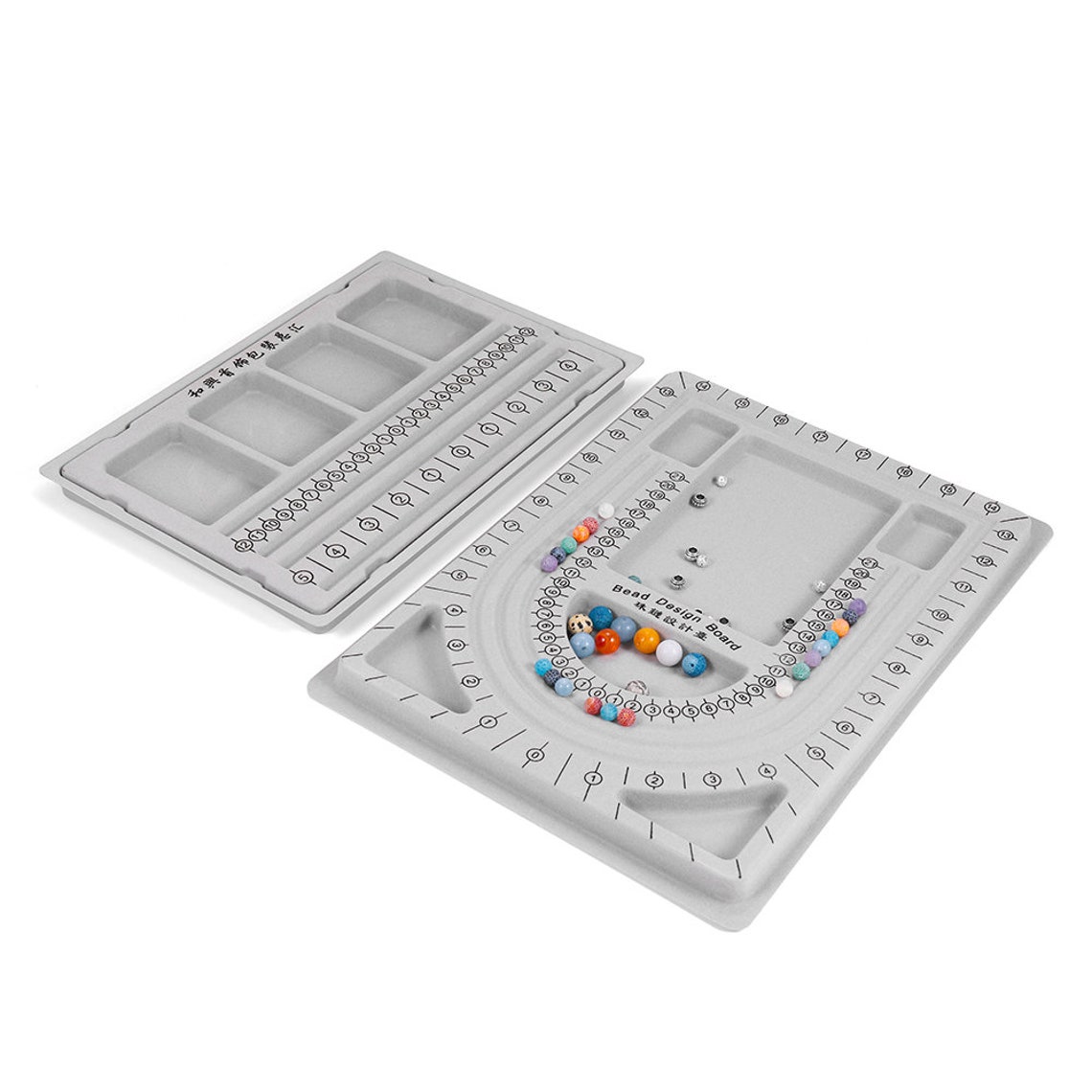 Gray Flocked Bead Design Board For DIY Beading Jewelry Etsy