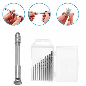1set 0.8-3.0mm Hand Drill For Resin Molds UV Epoxy Resin Mold Tools DIY Jewelry Making Equipments Metal Drill Screw