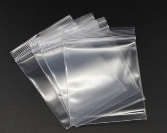 100 pcs/lot 5*7/6*8/7*10 cm en vrac épais emballage de bijoux fermeture éclair à glissière serrure en plastique refermable poly sacs transparents fournitures