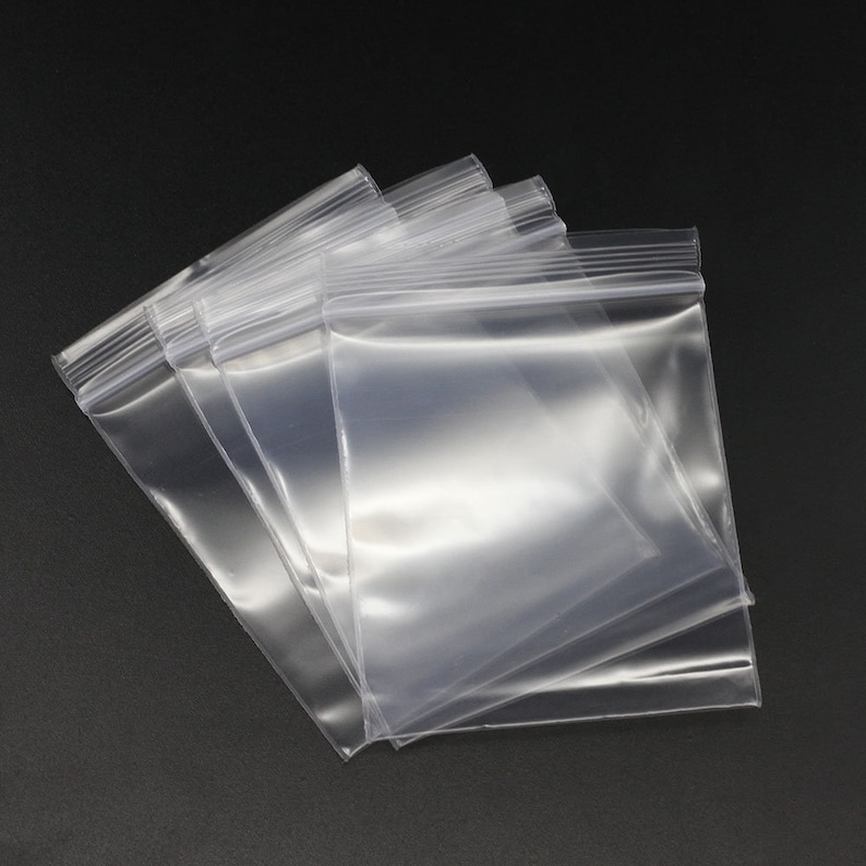 100Pcs/lot 57/68/710cm Bulk Thick Jewelry Packaging Zip Zipped Lock Reclosable Plastic Poly Clear Bags Supplies zdjęcie 1
