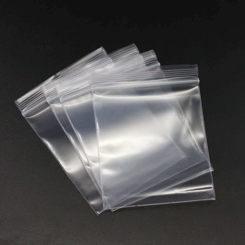 100Pc 6X4cm Zipper Closure Bags Clear Bag Reclosable Plastic Small Baggies