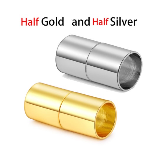 10pcslot Gold Silver Strong Magnetic Clasps 3 4 5 6 8 10 mm Leather Cord Bracelet Connectors For DIY Jewelry Making Accessories