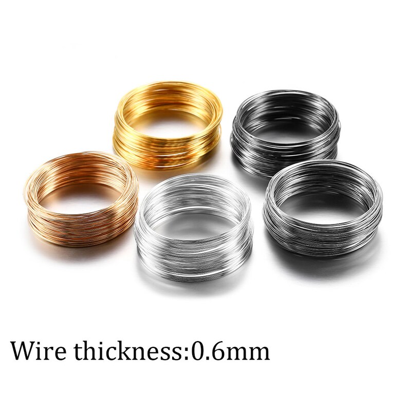 100 Loops/lot 0.6mm Memory Steel Wire for DIY Beading Etsy Australia