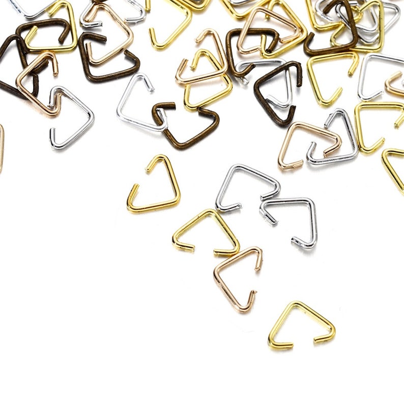 100pcs Metal Iron Triangle Clasps Buckle Connector Jump Rings - Etsy